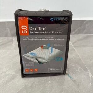 Bedgear Dri-Tec Performance Air-X Pillow Protector Jumbo/Queen 20” x 30”